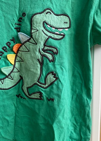 Erkek Çocuk Yeşil Baskılı Kısa Kollu Tişört - Görsel 3