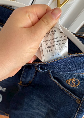 Koyu Mavi Baskılı Erkek Kot Şort - Görsel 2