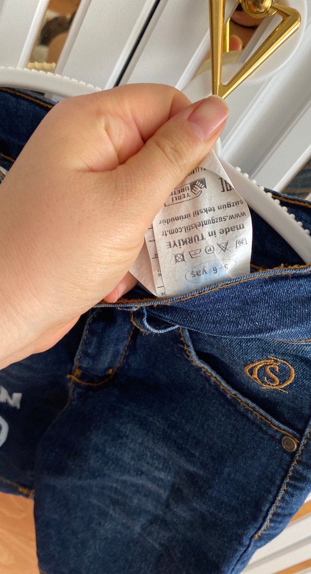 Koyu Mavi Baskılı Erkek Kot Şort - Görsel 2