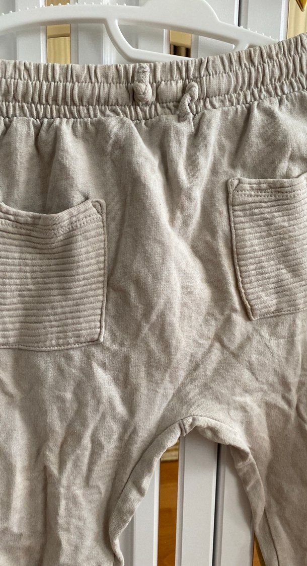 Erkek Çocuk Bej Keten Bol Kesim Pantolon - Görsel 2