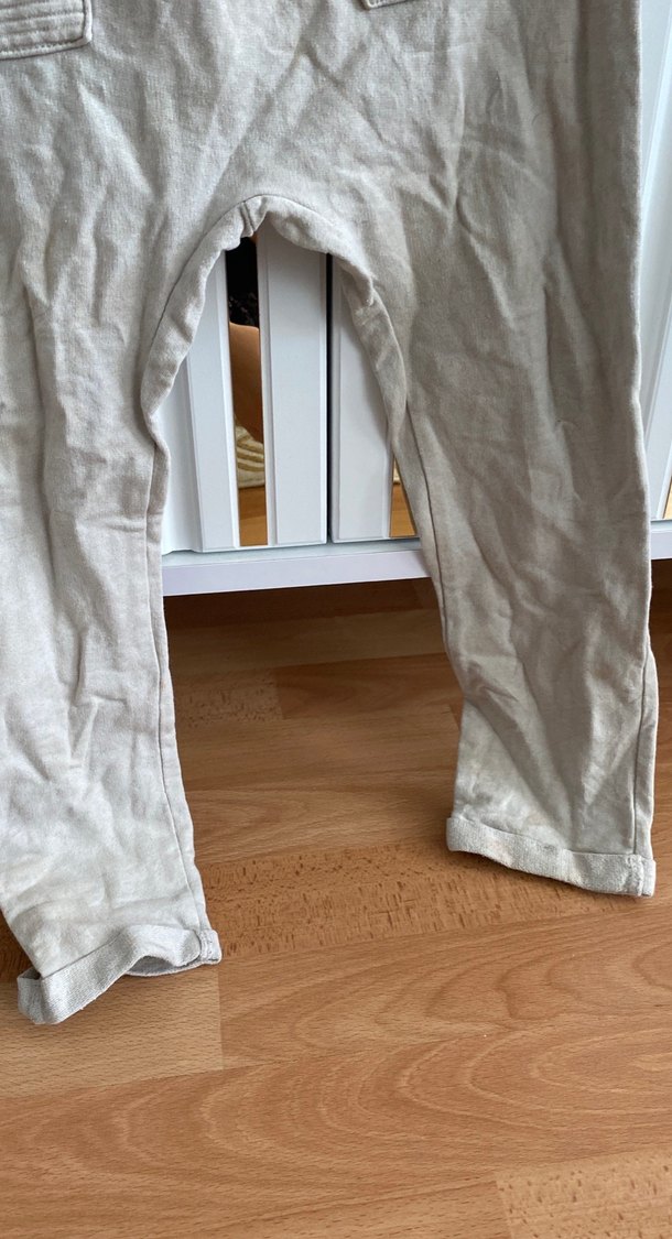 Erkek Çocuk Bej Keten Bol Kesim Pantolon - Görsel 3