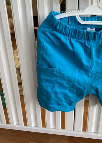 Erkek Mavi Rahat Kesim Şort - Görsel 4