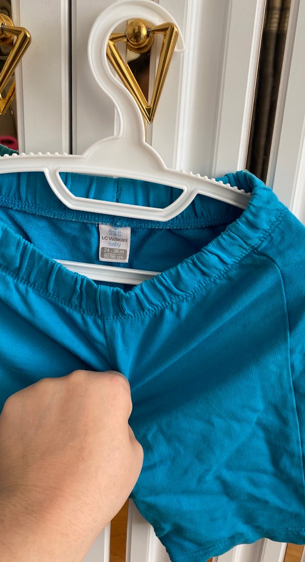 Erkek Mavi Rahat Kesim Şort - Görsel 3