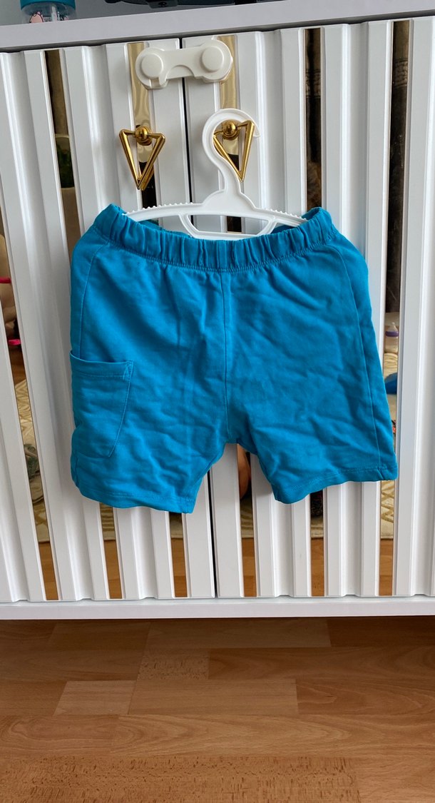 Erkek Mavi Rahat Kesim Şort - Görsel 2