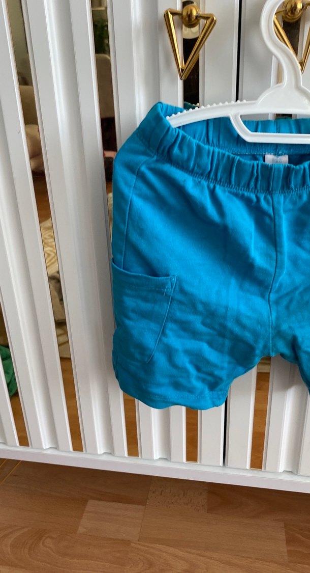 Erkek Mavi Rahat Kesim Şort - Görsel 4