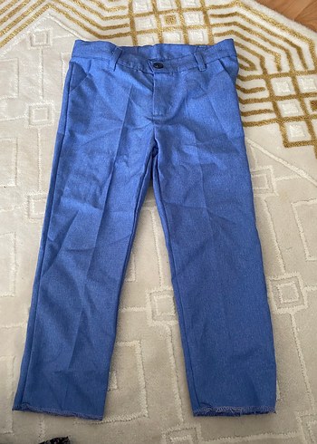 Düğmeli Mavi Çocuk Yeleği - Görsel 3