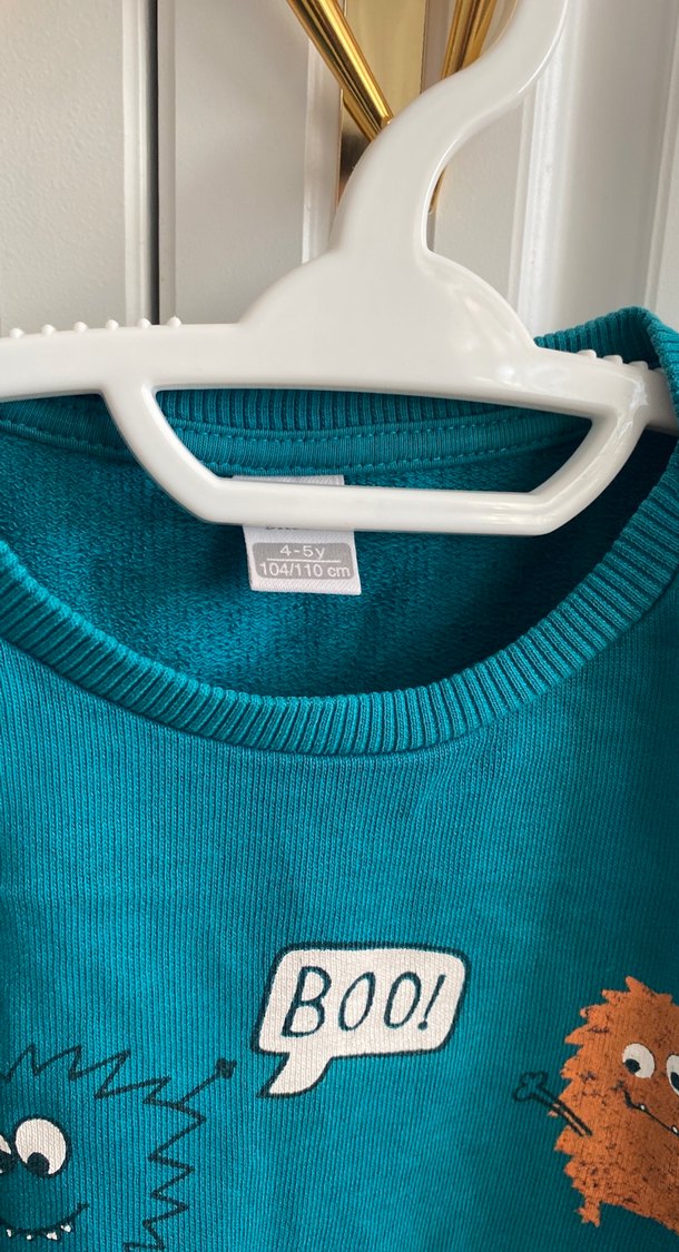 Erkek Çocuk Turkuaz Baskılı Sweatshirt - Görsel 2