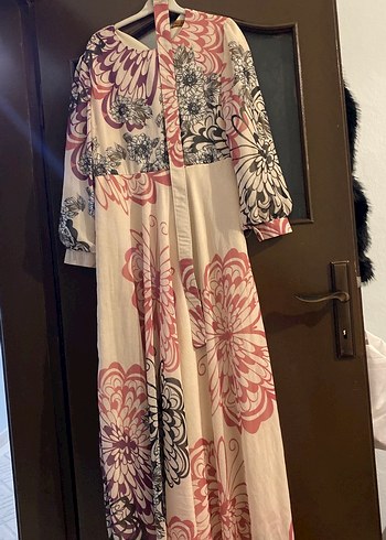 Bohem Tarz Uzun Desenli Kadın Elbise - Görsel 2