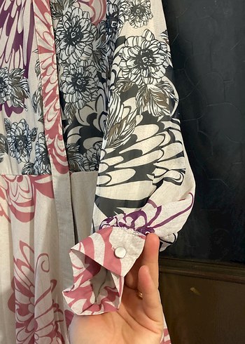 Bohem Tarz Uzun Desenli Kadın Elbise - Görsel 5