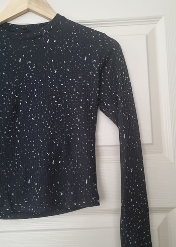 Siyah Yüksek Yakalı Örgü Kadın Kazak - Görsel 3