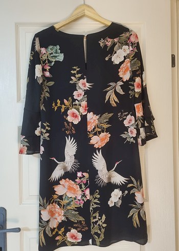 Bohem V Yaka Midi elbise - Görsel 2