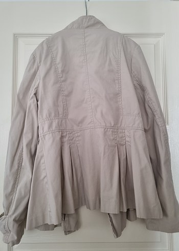 Bej Düğmeli Kadın Trençkot - Görsel 3