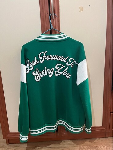 xl Beden yeşil Renk Bomber ceket