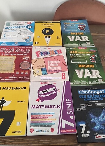 Ders yardımcı kitaplar 7. Sınıf 8. Sınıf 