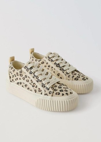 Zara Leopar Desen Çocuk Sneaker Ayakkabı