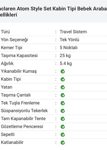 Maclaren Atom Siyah Bebek Arabası - Görsel 2