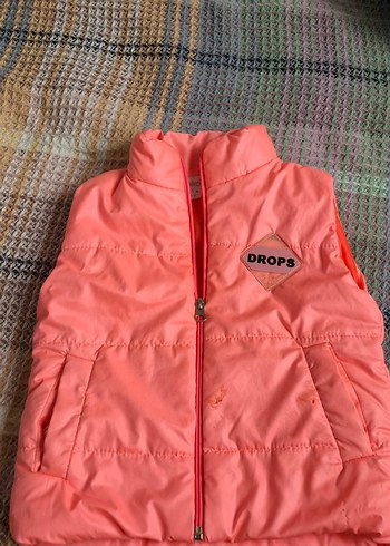 Kızlar için Fermuarlı Pembe Street Wear Yelek - Görsel 4