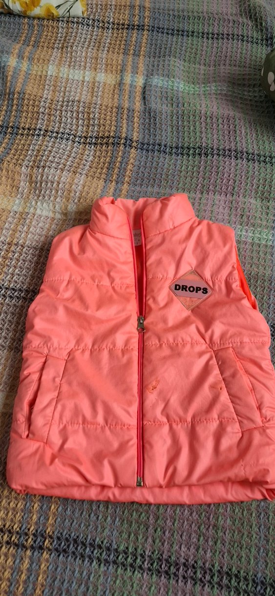 Kızlar için Fermuarlı Pembe Street Wear Yelek - Görsel 4