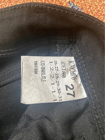 27 Beden siyah Renk Kod pantolon