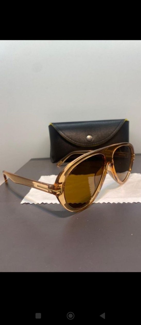 Bej Parlak Kadın Güneş Gözlüğü - Görsel 4