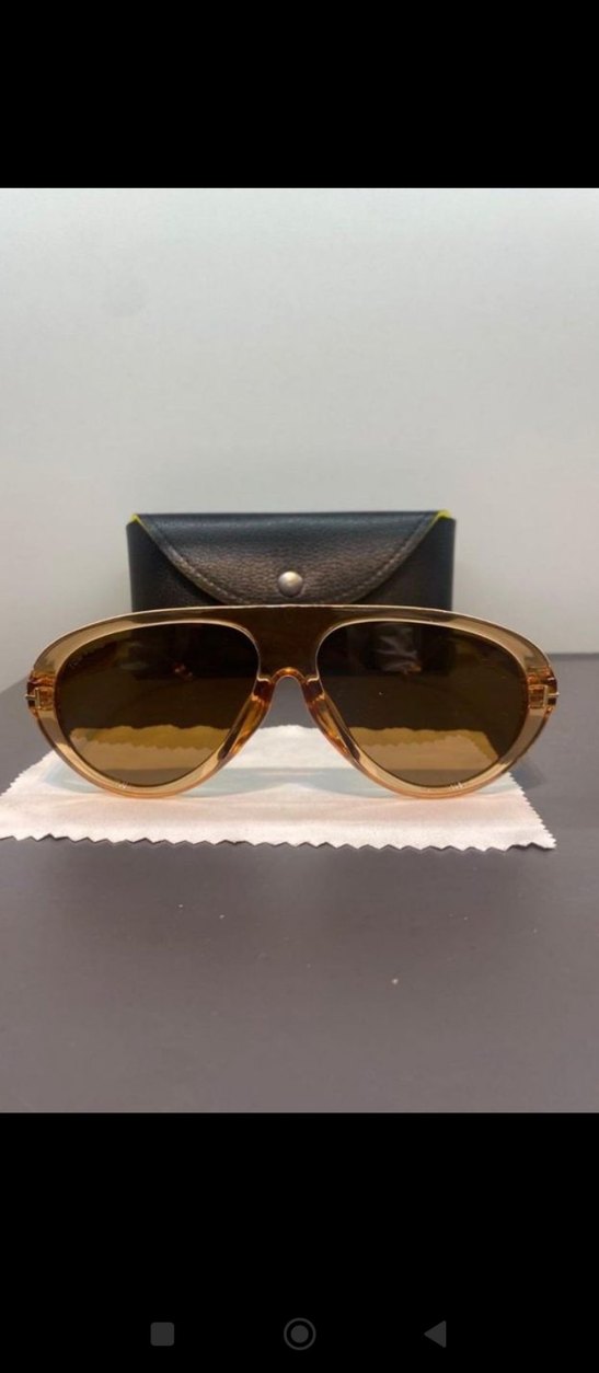 Bej Parlak Kadın Güneş Gözlüğü - Görsel 2