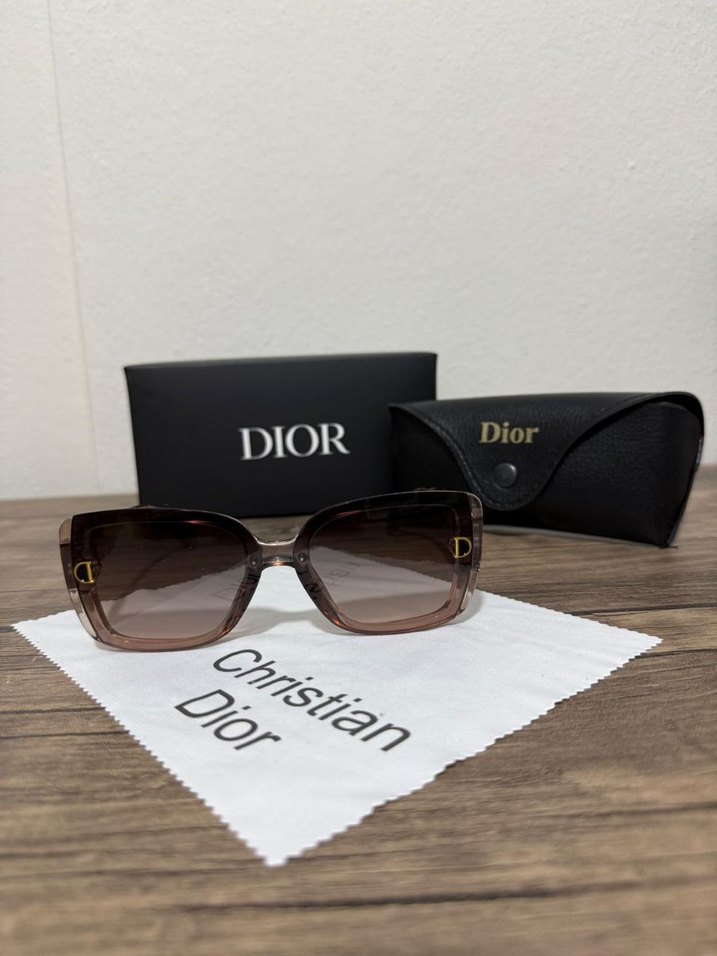 Parlak Kahverengi Transparan Kadın Güneş Gözlüğü - Görsel 2