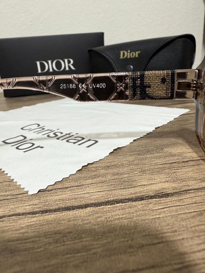 Parlak Kahverengi Transparan Kadın Güneş Gözlüğü - Görsel 4