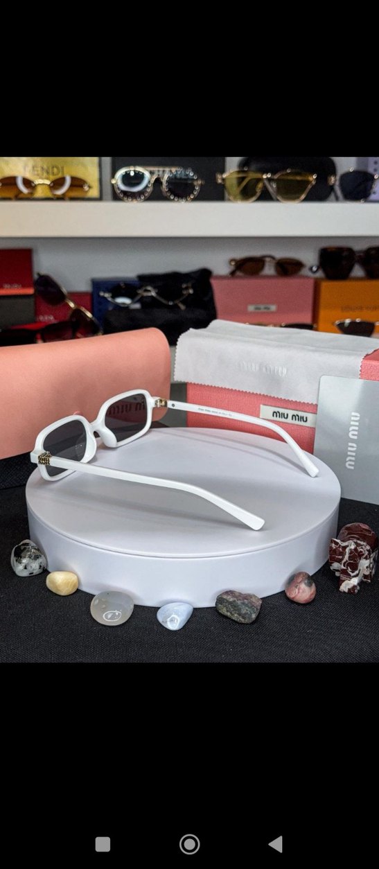 Beyaz Kadın Güneş Gözlüğü - Görsel 3