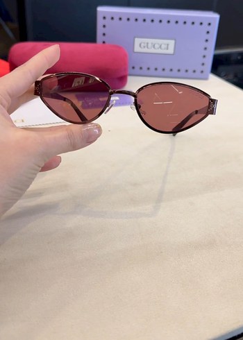 Gucci Parlak Kahverengi Kadın Güneş Gözlüğü - Görsel 2