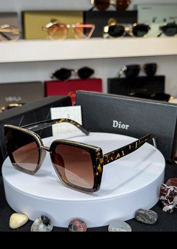 Şeffaf Detaylı Parlak Kahverengi Kadın Güneş Gözlüğü - Görsel 2