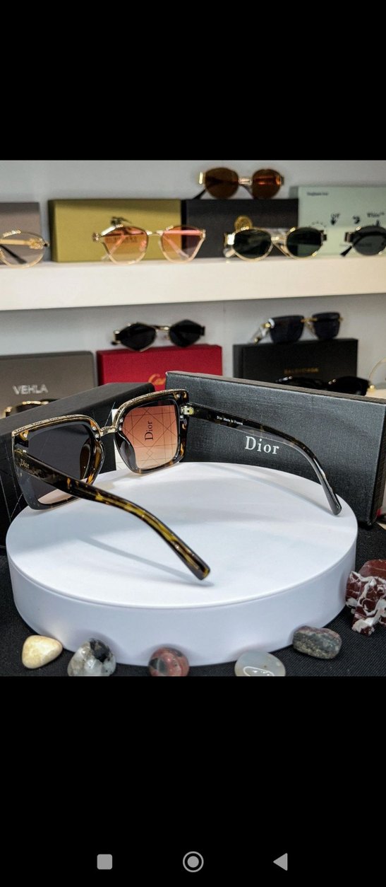 Şeffaf Detaylı Parlak Kahverengi Kadın Güneş Gözlüğü - Görsel 3