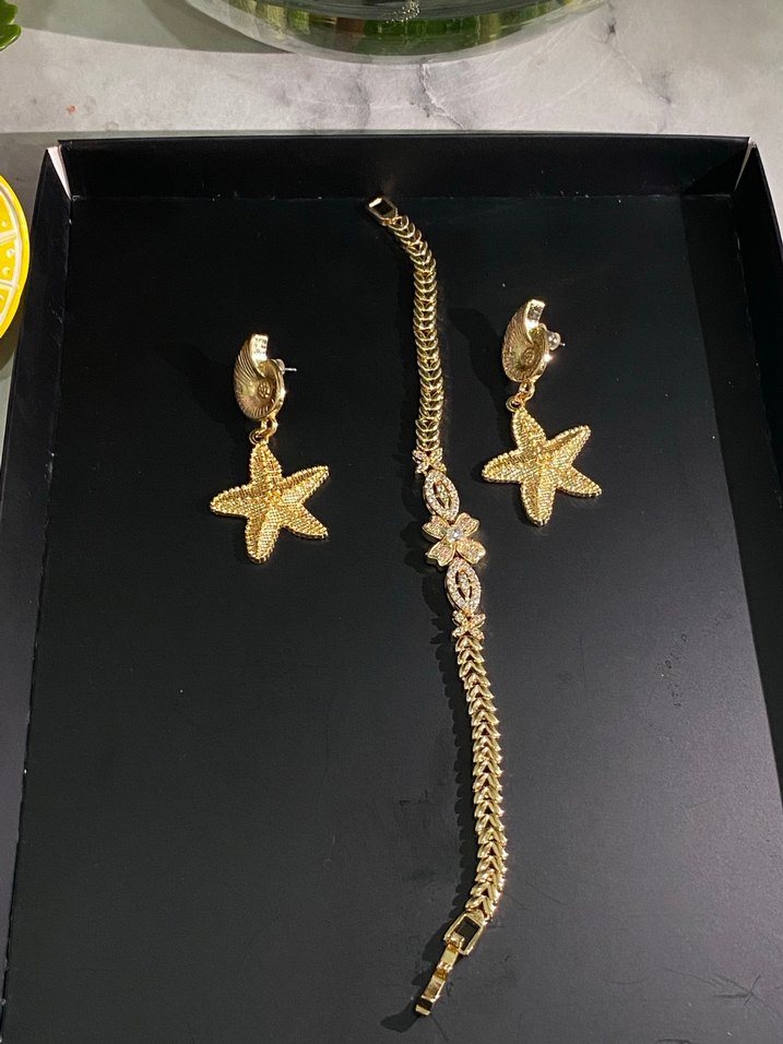 Minimal & Şık Deniz Yıldızı Küpe Bileklik Takımı - Görsel 5