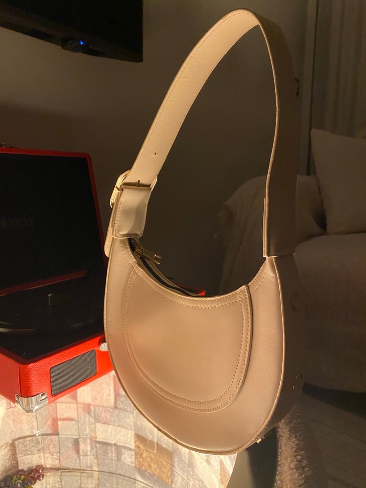 Bej Deri Tokalı Kadın Çanta - Görsel 5