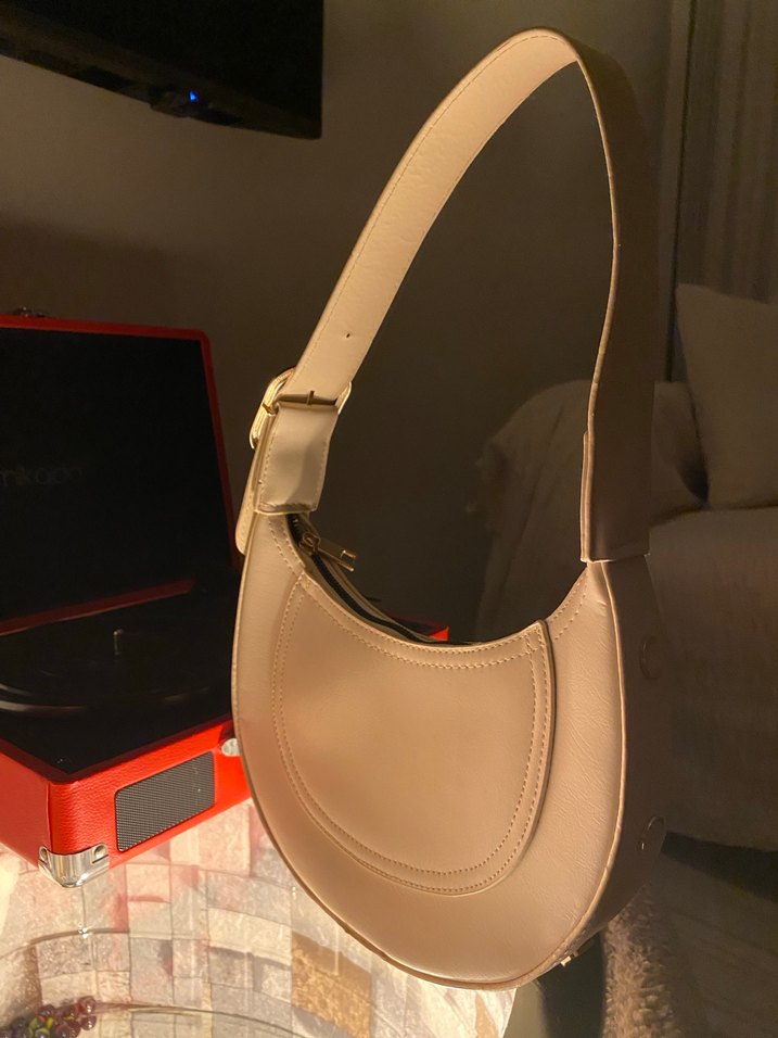 Bej Deri Tokalı Kadın Çanta - Görsel 3