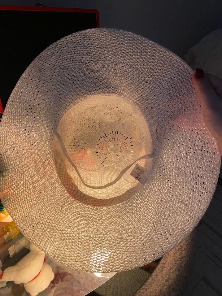 Beyaz Pileli Bohem Kadın Şapka - Görsel 3