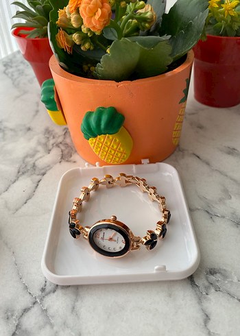 Hiç Kullanılmamış Rose Gold Siyah Detaylı Kadın Saat - Görsel 3