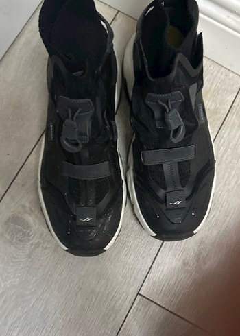 Kadın Siyah Spor Ayakkabı Velcro Detaylı - Görsel 2