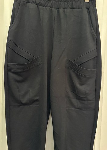 Siyah Rahat Kesim Kadın Kumaş Pantolon - Görsel 2