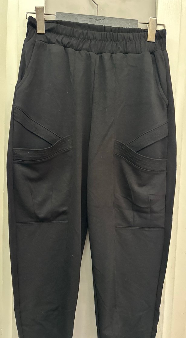 Siyah Rahat Kesim Kadın Kumaş Pantolon - Görsel 2