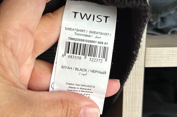 l Beden siyah Renk Tweis sweatshirt
