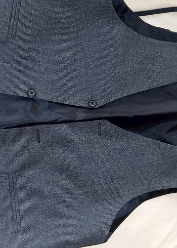 Düğmeli Gri Erkek Takım Elbise Ceket - Görsel 6