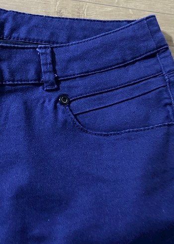38 Beden Lacivert Midi Denim Kadın Pantolon