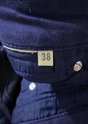 38 Beden mavi Renk Lacivert Midi Denim Kadın Pantolon