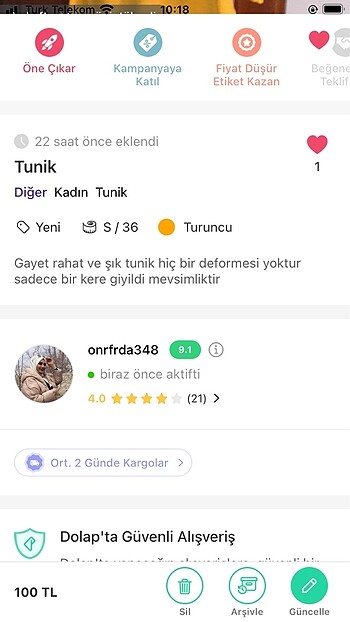 s Beden altın Renk Tunik