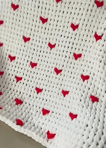 Nakışlı Beyaz Renkli Battaniye - Görsel 2