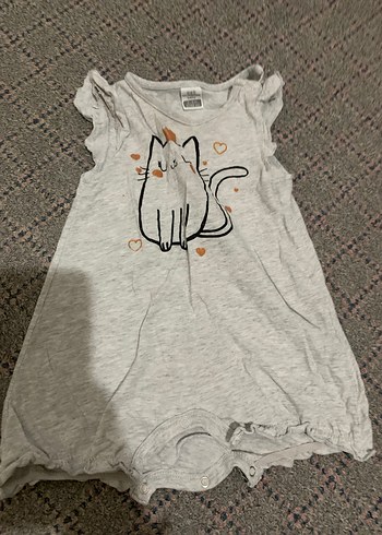 Sarı Bebek Kız Tulum, Kabartmalı Baskılı - Görsel 3