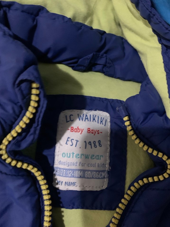 Erkek Çocuk Mavi Fermuarlı Yelek - Görsel 2