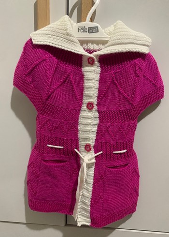 Pembe Bohem Örgü Kız Yelek 3 adet birinde sökülme mevcut - Görsel 4