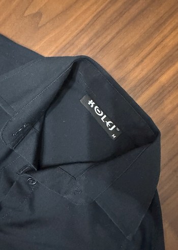 Düğmeli Siyah Uzun Kollu Kadın Gömlek - Görsel 6