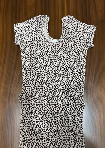 Leopar Desenli V Yakalı Uzun Bluz - Görsel 3